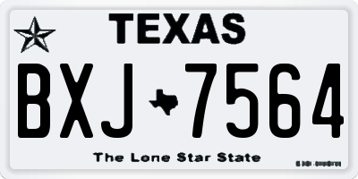 TX license plate BXJ7564