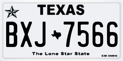 TX license plate BXJ7566