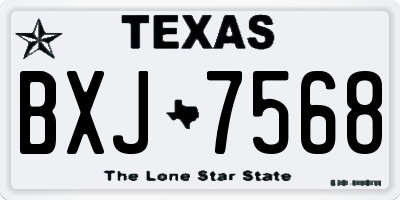 TX license plate BXJ7568