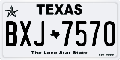 TX license plate BXJ7570