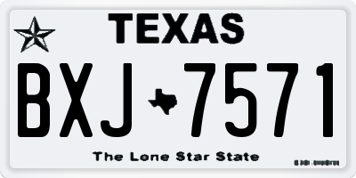 TX license plate BXJ7571