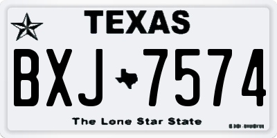 TX license plate BXJ7574