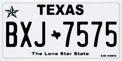 TX license plate BXJ7575
