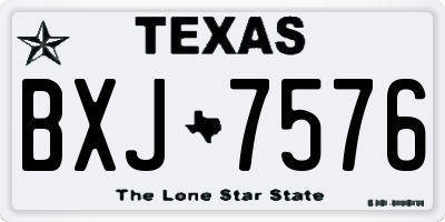 TX license plate BXJ7576