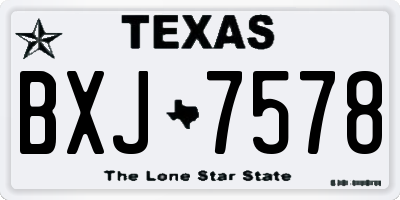 TX license plate BXJ7578