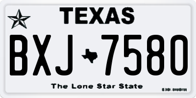 TX license plate BXJ7580