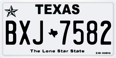 TX license plate BXJ7582