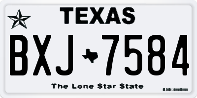 TX license plate BXJ7584