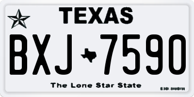 TX license plate BXJ7590