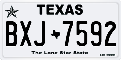 TX license plate BXJ7592