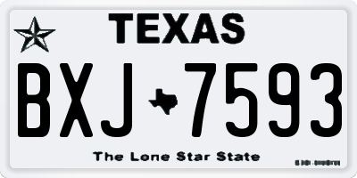 TX license plate BXJ7593