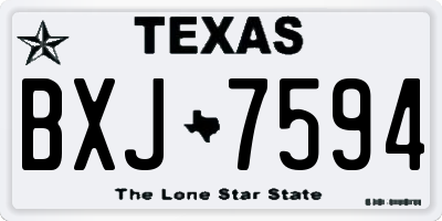 TX license plate BXJ7594