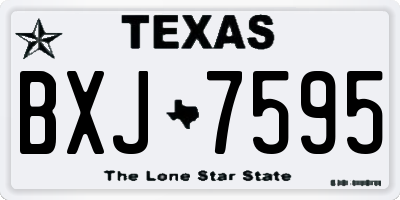 TX license plate BXJ7595