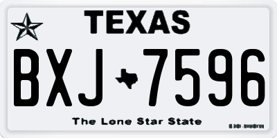 TX license plate BXJ7596