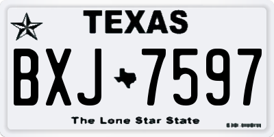 TX license plate BXJ7597