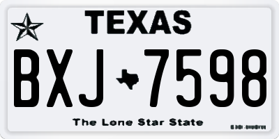 TX license plate BXJ7598