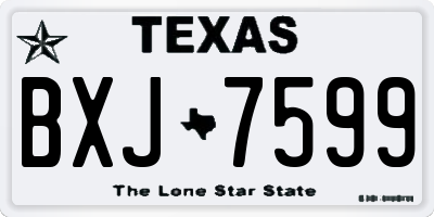 TX license plate BXJ7599
