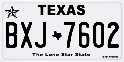 TX license plate BXJ7602