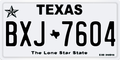 TX license plate BXJ7604