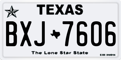 TX license plate BXJ7606