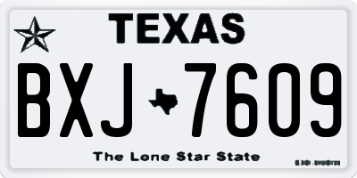 TX license plate BXJ7609