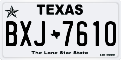 TX license plate BXJ7610