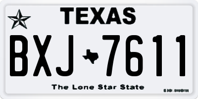 TX license plate BXJ7611