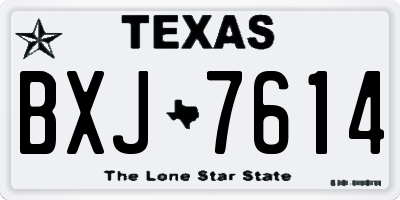 TX license plate BXJ7614