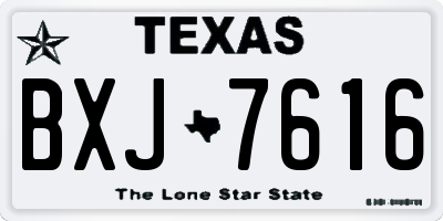 TX license plate BXJ7616