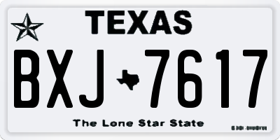 TX license plate BXJ7617