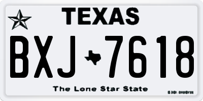 TX license plate BXJ7618