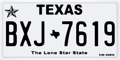 TX license plate BXJ7619