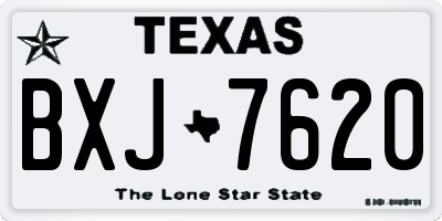 TX license plate BXJ7620