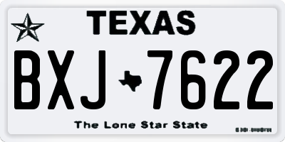 TX license plate BXJ7622