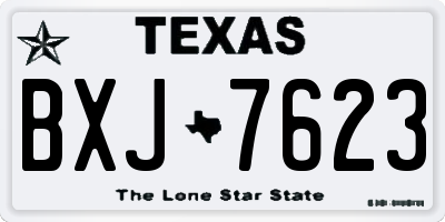 TX license plate BXJ7623
