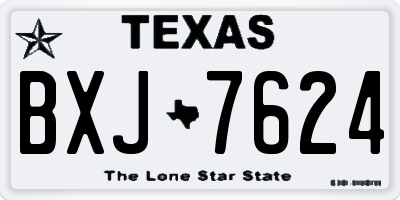 TX license plate BXJ7624