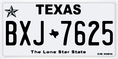 TX license plate BXJ7625