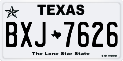 TX license plate BXJ7626