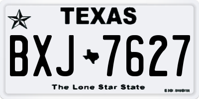 TX license plate BXJ7627