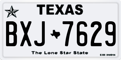 TX license plate BXJ7629