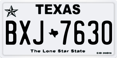 TX license plate BXJ7630