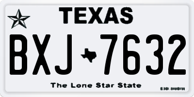 TX license plate BXJ7632