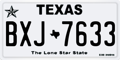 TX license plate BXJ7633