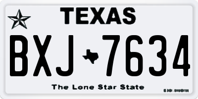 TX license plate BXJ7634