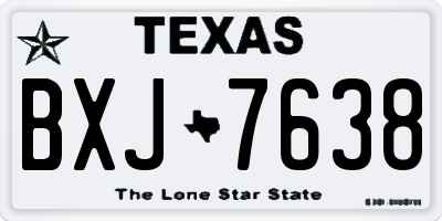 TX license plate BXJ7638