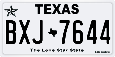 TX license plate BXJ7644