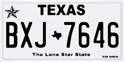 TX license plate BXJ7646