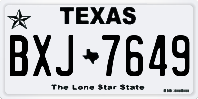 TX license plate BXJ7649