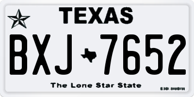 TX license plate BXJ7652