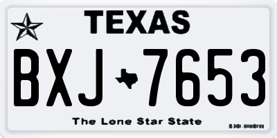 TX license plate BXJ7653